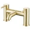 Modern Brushed Brass Designer Deck Mounted Bath Filler Tap