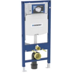 Geberit Duofix UP3201 WC Toilet Frame 1120mm With 120mm Sigma Cistern Pre-Wall Blue