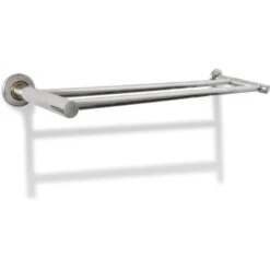 Stainless Steel Towel Rack 2 Tubes VidaXL