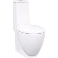 Ceramic Toilet Back Water Flow White VidaXL
