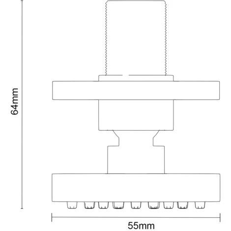 Wholesale Domestic Deluxe Polished Chrome Round Body Shower Jet - Image 5