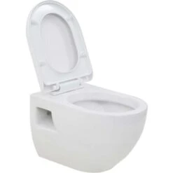 Wall-Hung Toilet Ceramic White VidaXL
