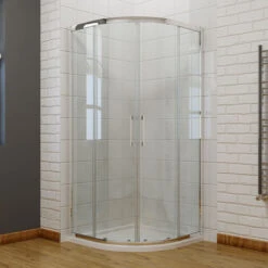 ELEGANT 900 X 900 Mm Quadrant Shower Enclosure 8mm Easy Clean Glass Sliding Door Shower Cubicle