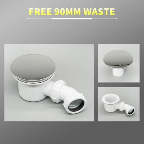 ELEGANT Rectangular 1000 X 800 X 40 Mm Stone Tray For Shower Enclosure Cubicle + Waste Trap - Image 4