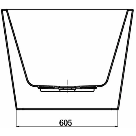 Luxury Evettes Modern Freestanding Bath 1500mm Acrylic Built In Waste White - Image 5