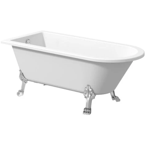 Traditional Freestanding Bath Roll Top Single Ended Dragon Feet 1500mm Worcester - Image 4
