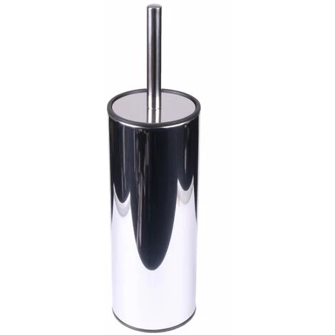 Nexus Freestanding Toilet Brush Holder With Curved Brush, Mirror Finish