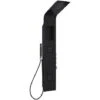 Milano Orton - Modern Thermostatic Shower Tower Panel With Rainfall Shower Head&44 Hand Shower Handset And Body Jets – Black
