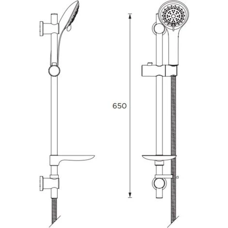 Bristan Casino Shower Kit With 3 Function Large Handset - Chrome - Image 2