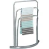 Relaxdays CURVY Towel Rack With 3 Towel Rails, Size: 85 X 66 X 20 Cm Free-Standing Towel Rack Towel Holder Made Of Metal In Stainless Steel Look As Bathroom Stand, Silver