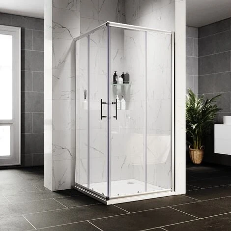 ELEGANT 900 X 900 Mm Sliding Square Corner Entry Shower Enclosure Door Cubicle