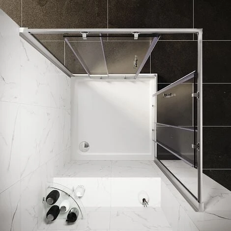 ELEGANT 900 X 900 Mm Sliding Square Corner Entry Shower Enclosure Door Cubicle - Image 3