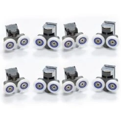 4 Shower Door Wheels Twin Top And Bottom Roller Runners