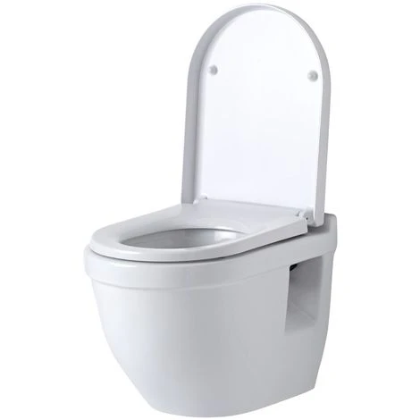 Milano Newby - White Ceramic Modern Bathroom Wall Hung Toilet WC And Soft Close Seat - Image 2