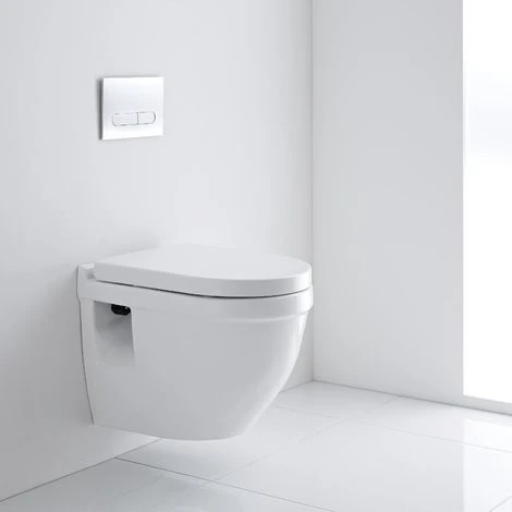 Milano Newby - White Ceramic Modern Bathroom Wall Hung Toilet WC And Soft Close Seat - Image 3