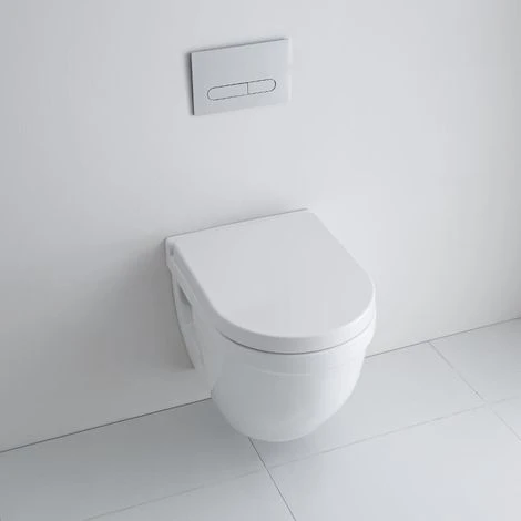 Milano Newby - White Ceramic Modern Bathroom Wall Hung Toilet WC And Soft Close Seat - Image 4