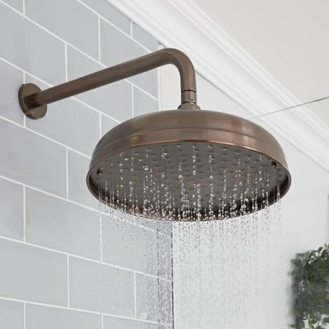 Milano Elizabeth - Traditional Wall Mounted Shower Arm For Fixed Shower Head - Oil Rubbed Bronze - Image 2