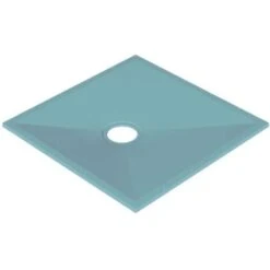 AKW Tuff Form Square Wet Room Former With TF75 Gravity Waste For Vinyl 900mm X 900mm