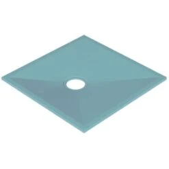 AKW Tuff Form Square Wet Room Former With TF75 Gravity Waste For Vinyl 1200mm X 1200mm