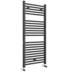 Duchy Straight Heated Towel Rail 1110mm H X 500mm W - Matt Black