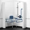 Nymas NymaPRO Doc M Shower Pack White With Concealed Valves And Dark Blue Rails