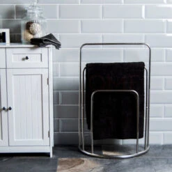 3 Tier Towel Stand Curved Steel Bathroom Drying Rack