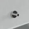 Bathroom Robe Towel Hook Holder Chrome Round Wall Mounted Stylish Modern