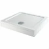 Modern Square Shower Tray 760 X 760mm Easy Plumb Slimline Lightweight White