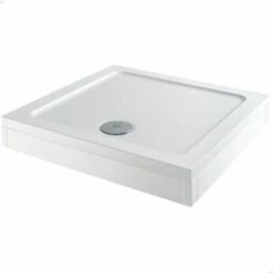 Modern Square Shower Tray 760 X 760mm Easy Plumb Slimline Lightweight White