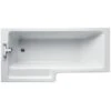 Ideal Standard Tempo Cube L-Shaped Shower Bath 1700mm X 700mm/850mm Left Handed 0 Tap Hole