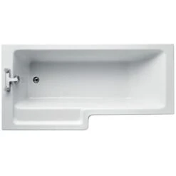 Ideal Standard Tempo Cube L-Shaped Shower Bath 1700mm X 700mm/850mm Left Handed 0 Tap Hole