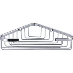 High Quality Rust Proof Stainless Steel “Clasico” Large Corner Bathroom / Bath Basket
