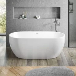 Freestanding Modern Double Ended Bath 1660mm - Olivia By Voda Design