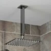 Ceiling Mounted Head 200mm Chrome Square Rainfall Fixed Shower Arm Slimline