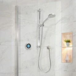 Aqualisa Optic Q Smart Shower Concealed Adjustable Head Gravity Pumped Chrome