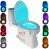 Toilet Night Light Motion Activated , Two Modes With 8 Color Changing, Sensor LED Washroom Night Light Fits Any Toilet