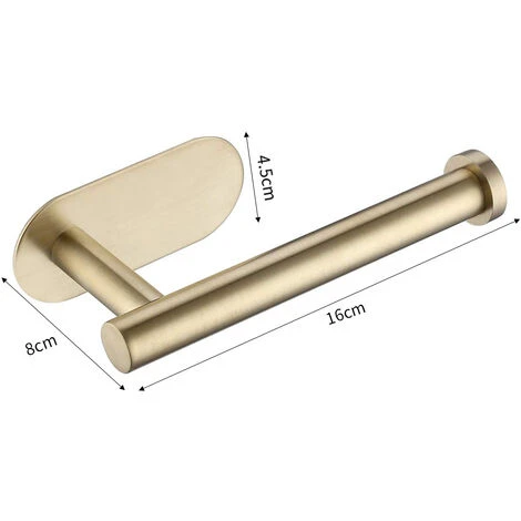 Livingandhome Wall Toilet Roll Holder Self, Gold - Image 5