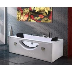 SIMBA WHIRLPOOL BATHTUB 180 X 90 CM CHROMOTHERAPY NEW Model HARMONY