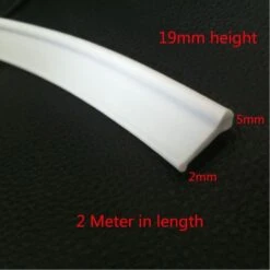 White Soft Bottom Seal For Folding Bath Shower Screen 2 Meter