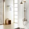 Traditional Bell-shaped Gold Finish Shower Column