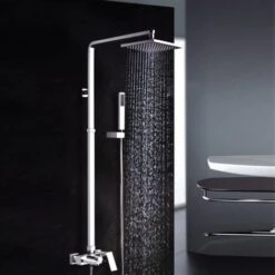 Shower Column & Square Shape Chrome Finish