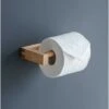 Southbourne Wooden Beech Bathroom Cloakroom Toilet Roll Holder Wall Mounted