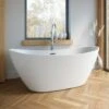 1700mm Modern Freestanding Bath Double Ended Overflow Waste White Acrylic Luxury