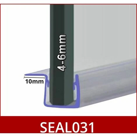 Shower Seal For Screens, Doors Or Panels | Fits 4, 5 Or 6mm Glass | For When There Is No Gap | SEAL031 (80cm) - Image 2