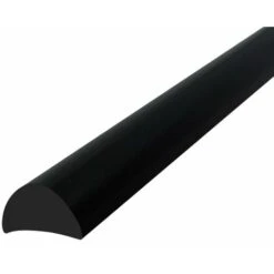 Shower Door Threshold Strip | Wetroom Barrier | Stick To Floor/Tray | Rigid Acrylic Material | Black Finish | SEAL055B (80cm)