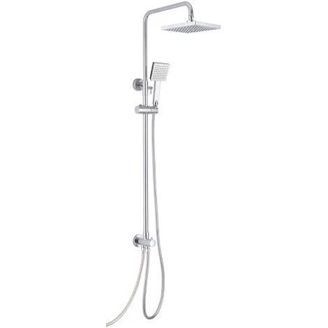 Winstead Square Thermostatic Bath Mixer Shower Riser Rail Kit - Image 3