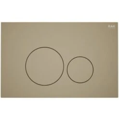 RAK Ecofix Round Dual Flush Plates - Matt Cappuccino