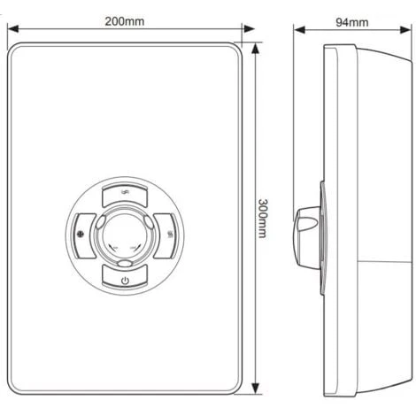 Triton Aspirante Enhance Electric Shower 9.5kW Matte Black 5 Spray Head Modern - Image 3