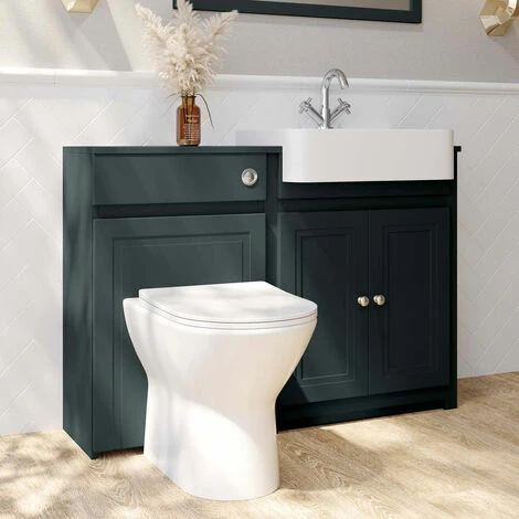 Orbit Classica Traditional Back To Wall WC Unit 500mm Wide - Charcoal Grey - Image 3