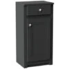 Orbit Classica Traditional Side Cabinet 400mm Wide 1-Drawer And 1-Door - Charcoal Grey